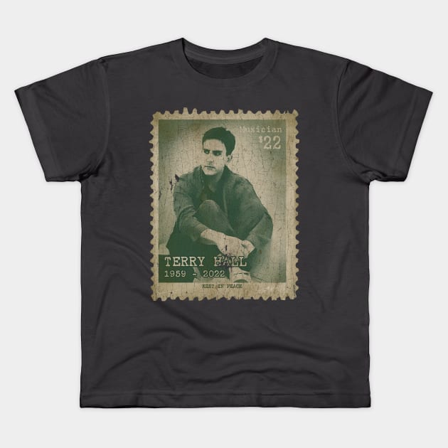 Engraved Vintage Style - Terry Hall Kids T-Shirt by Chillashop Artstudio